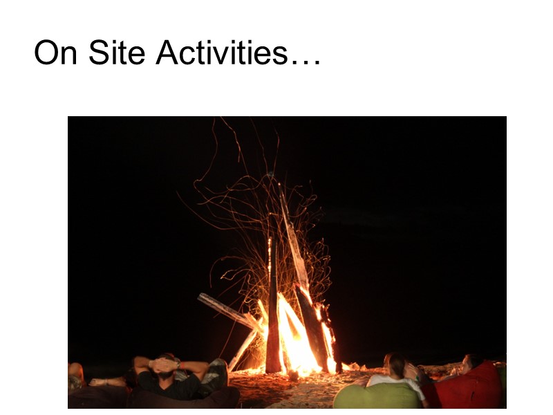 On Site Activities…